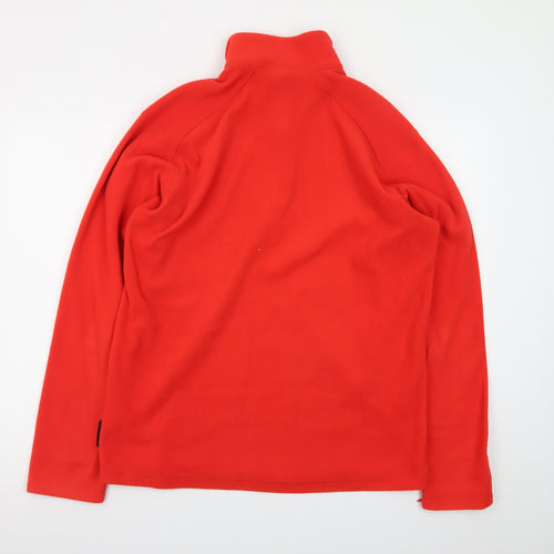 Helly Hansen Women's Red 1/2 Zip Fleece Pullover Sweatshirt Size L