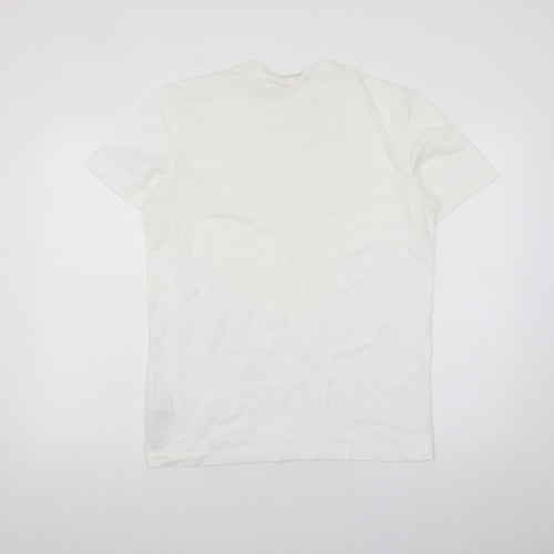 Calvin Klein Jeans Women's White Cotton Crew Neck T-Shirt Size S