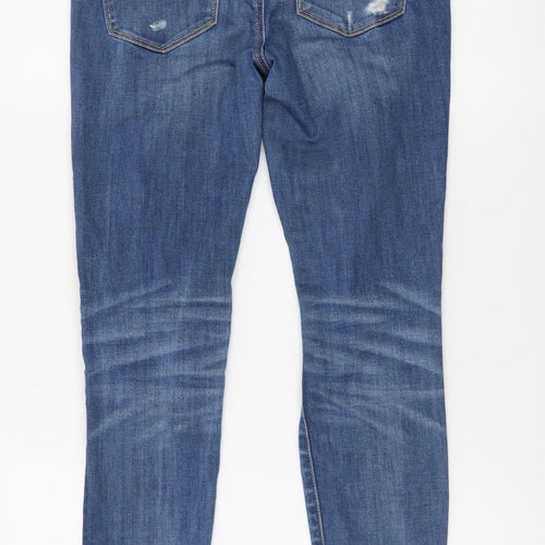 American Eagle Women Blue Size 6 Skinny Distressed Stretch Jeans