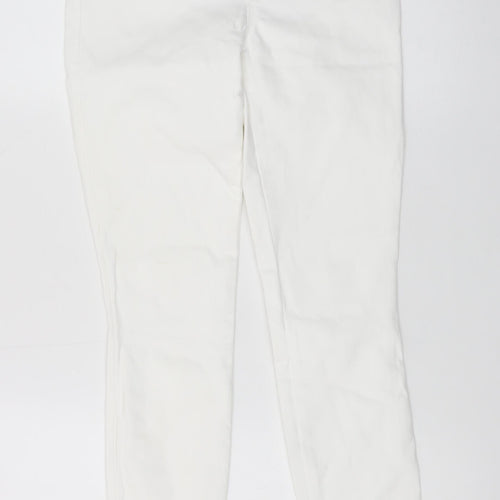Spanx Women White Skinny Jeans Size S Slim Fit Stretch Denim