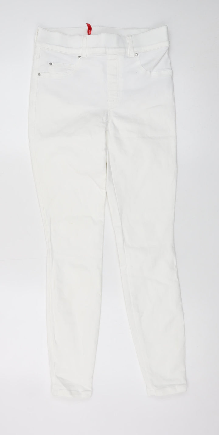 Spanx Women White Skinny Jeans Size S Slim Fit Stretch Denim