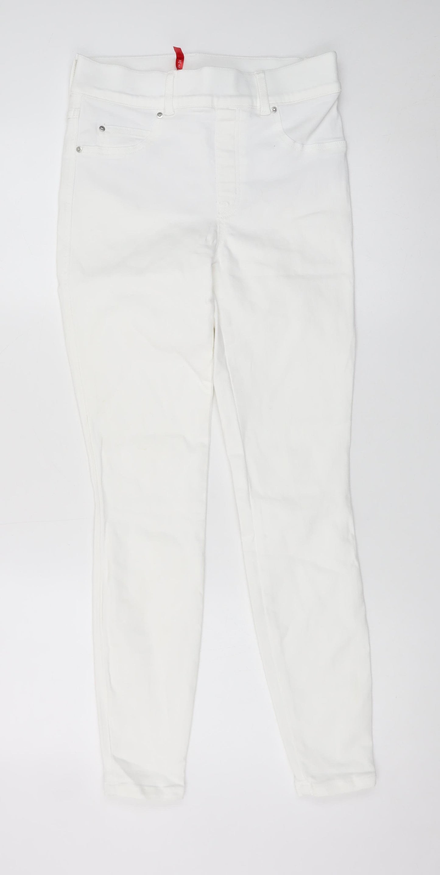 Spanx Women White Skinny Jeans Size S Slim Fit Stretch Denim