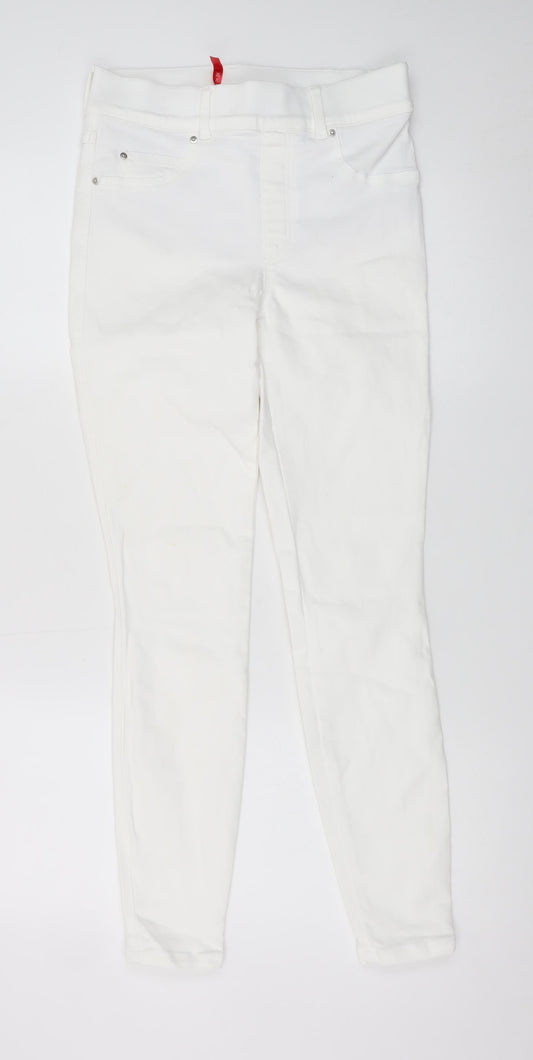 Spanx Women White Skinny Jeans Size S Slim Fit Stretch Denim