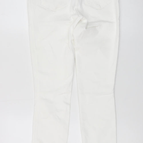 Spanx Women White Skinny Jeans Size S Slim Fit Stretch Denim