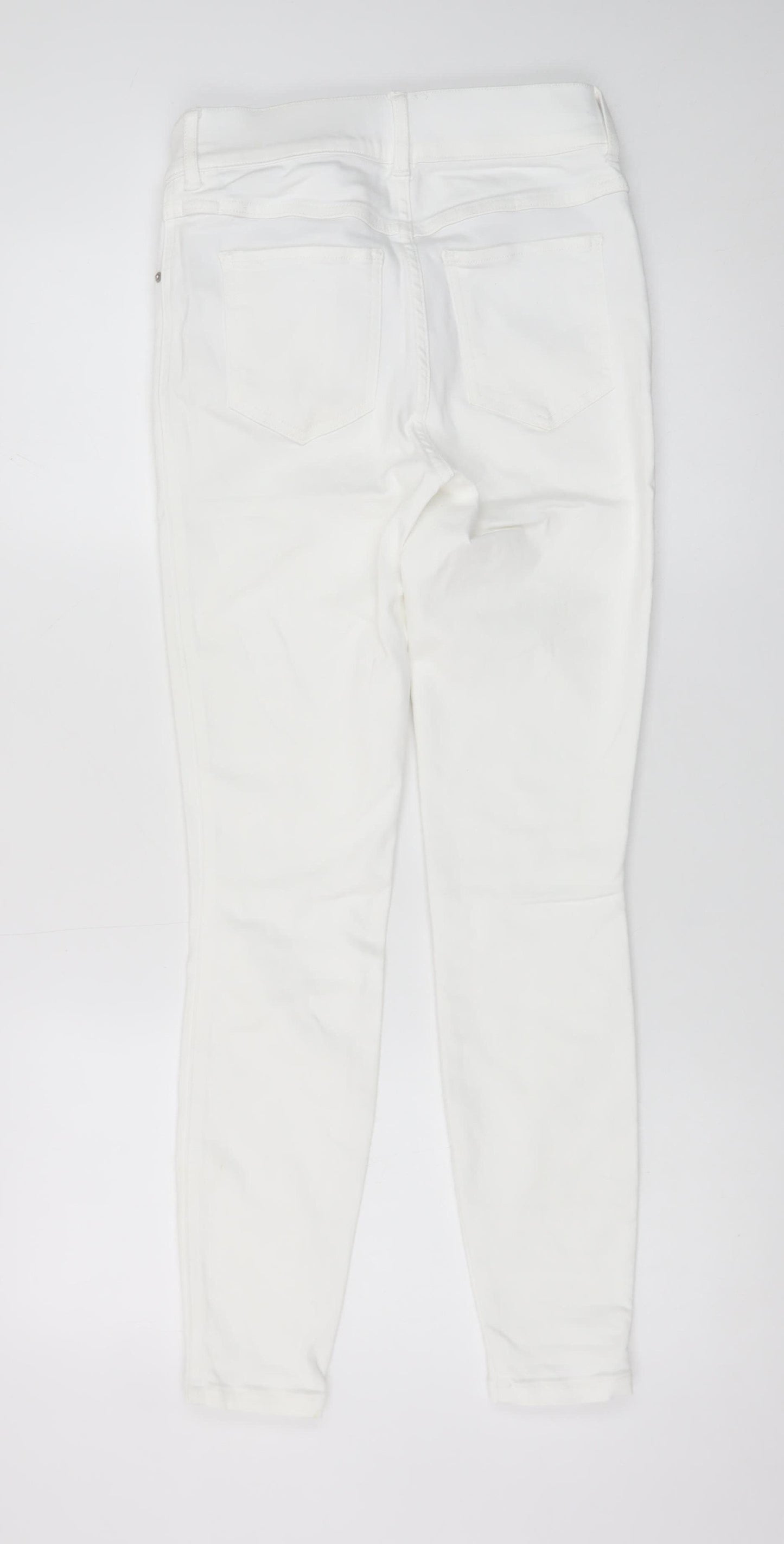 Spanx Women White Skinny Jeans Size S Slim Fit Stretch Denim