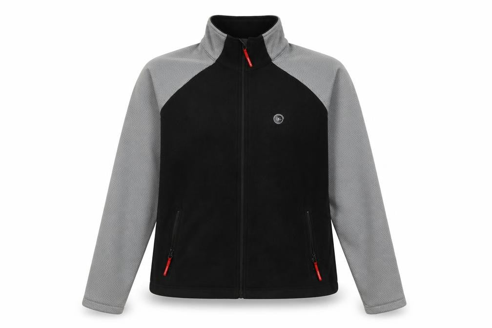 Front view of Columbia Women's Black Soft Shell Fleece Jacket, size L