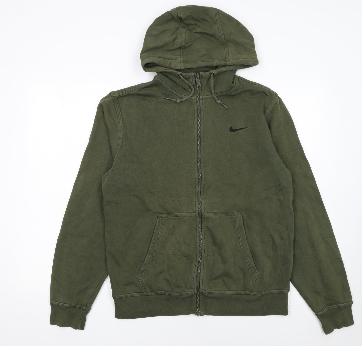 Nike Men's Green Full Zip Hoodie M Regular Fit Sportswear