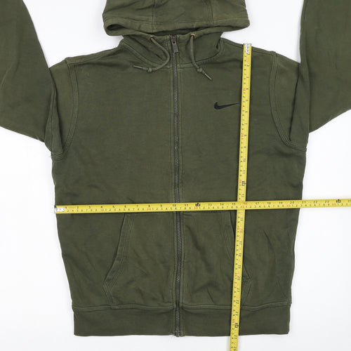 Nike Men's Green Full Zip Hoodie M Regular Fit Sportswear