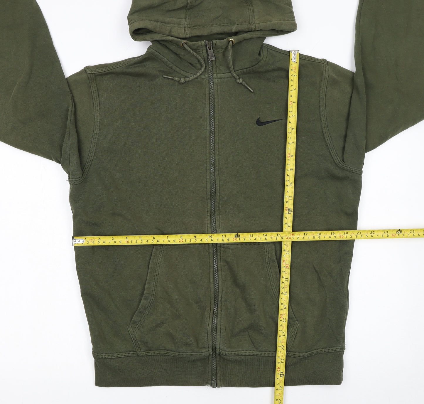 Nike Men's Green Full Zip Hoodie M Regular Fit Sportswear