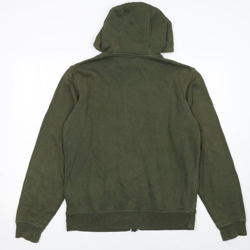 Nike Men's Green Full Zip Hoodie M Regular Fit Sportswear