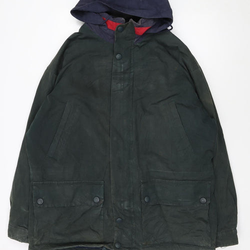 Nautica Boys Green XL Hooded Full Zip Canvas Hoodie Jacket