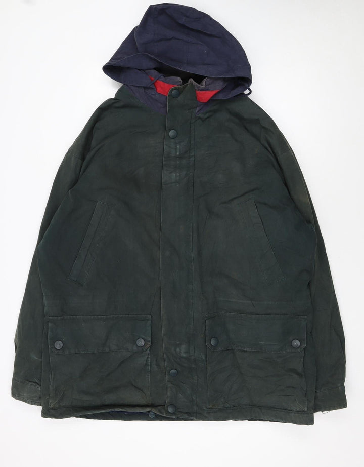 Nautica Boys Green XL Hooded Full Zip Canvas Hoodie Jacket