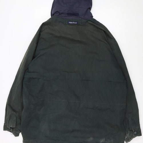 Nautica Boys Green XL Hooded Full Zip Canvas Hoodie Jacket