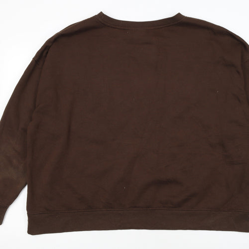Disney Women’s Brown Bambi Sweatshirt 2XL Pullover Cotton Blend