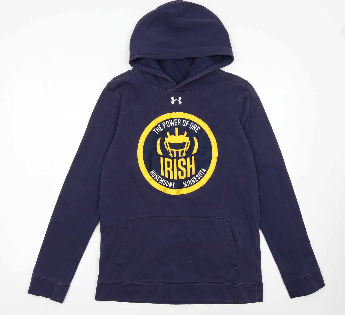 Under Armour Boys Navy Hoodie YXL ColdGear Loose Fit Pullover Sweatshirt