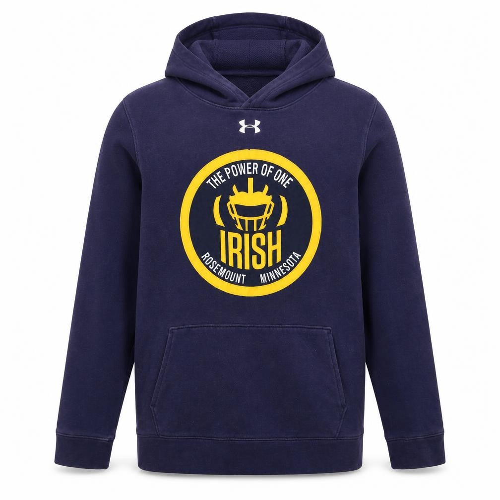 Under Armour Boys Navy Hoodie YXL ColdGear Loose Fit Pullover Sweatshirt