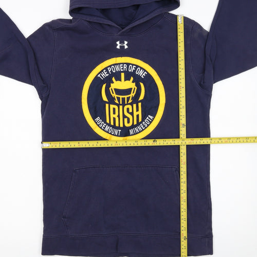 Under Armour Boys Navy Hoodie YXL ColdGear Loose Fit Pullover Sweatshirt