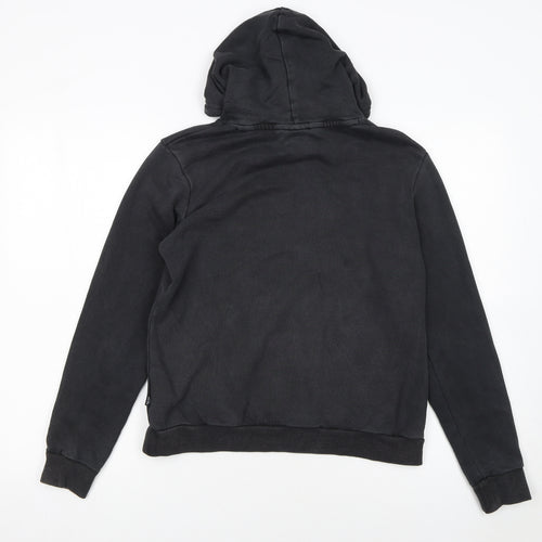 Puma Womens Black Hoodie UK 12 Pullover Logo Sweatshirt
