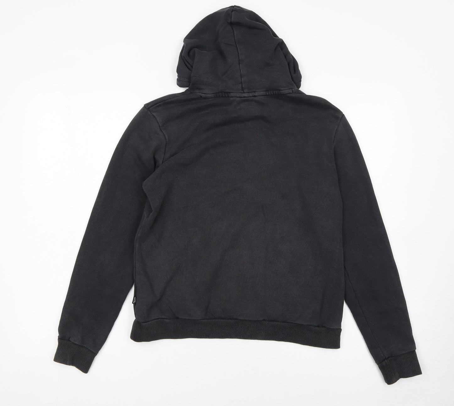 Puma Womens Black Hoodie UK 12 Pullover Logo Sweatshirt