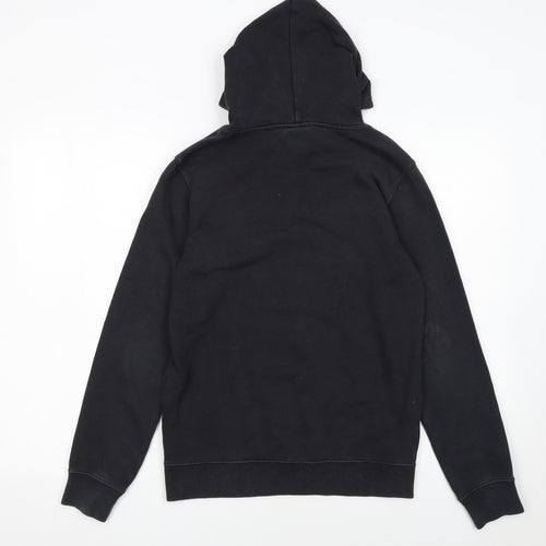 Champion Boys Black Pullover Fleece Hoodie 13-14 Years Logo Embroidered