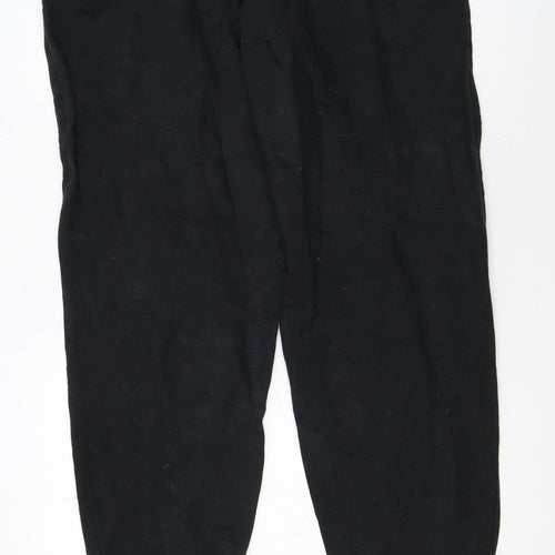 Adidas Mens Black Jogger Sweatpants L Regular Fit Elastic Waist