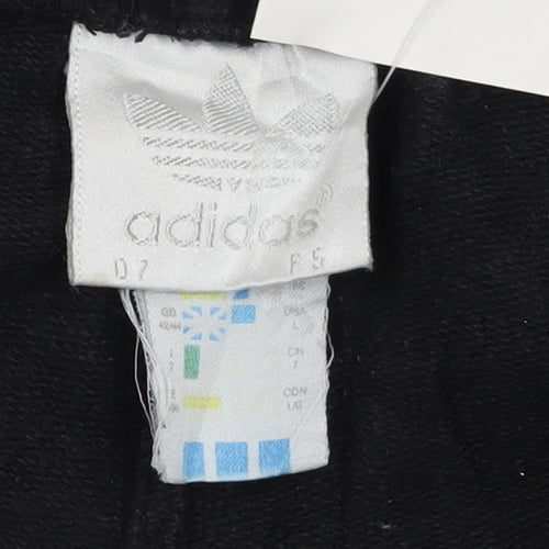 Adidas Mens Black Jogger Sweatpants L Regular Fit Elastic Waist