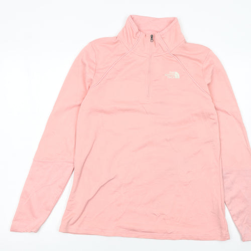 The North Face Women's Pink 1/4 Zip Pullover Sweatshirt Size M