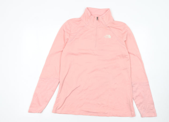 The North Face Women's Pink 1/4 Zip Pullover Sweatshirt Size M