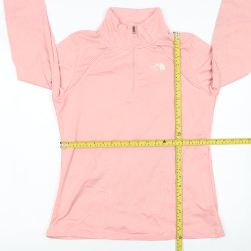 The North Face Women's Pink 1/4 Zip Pullover Sweatshirt Size M