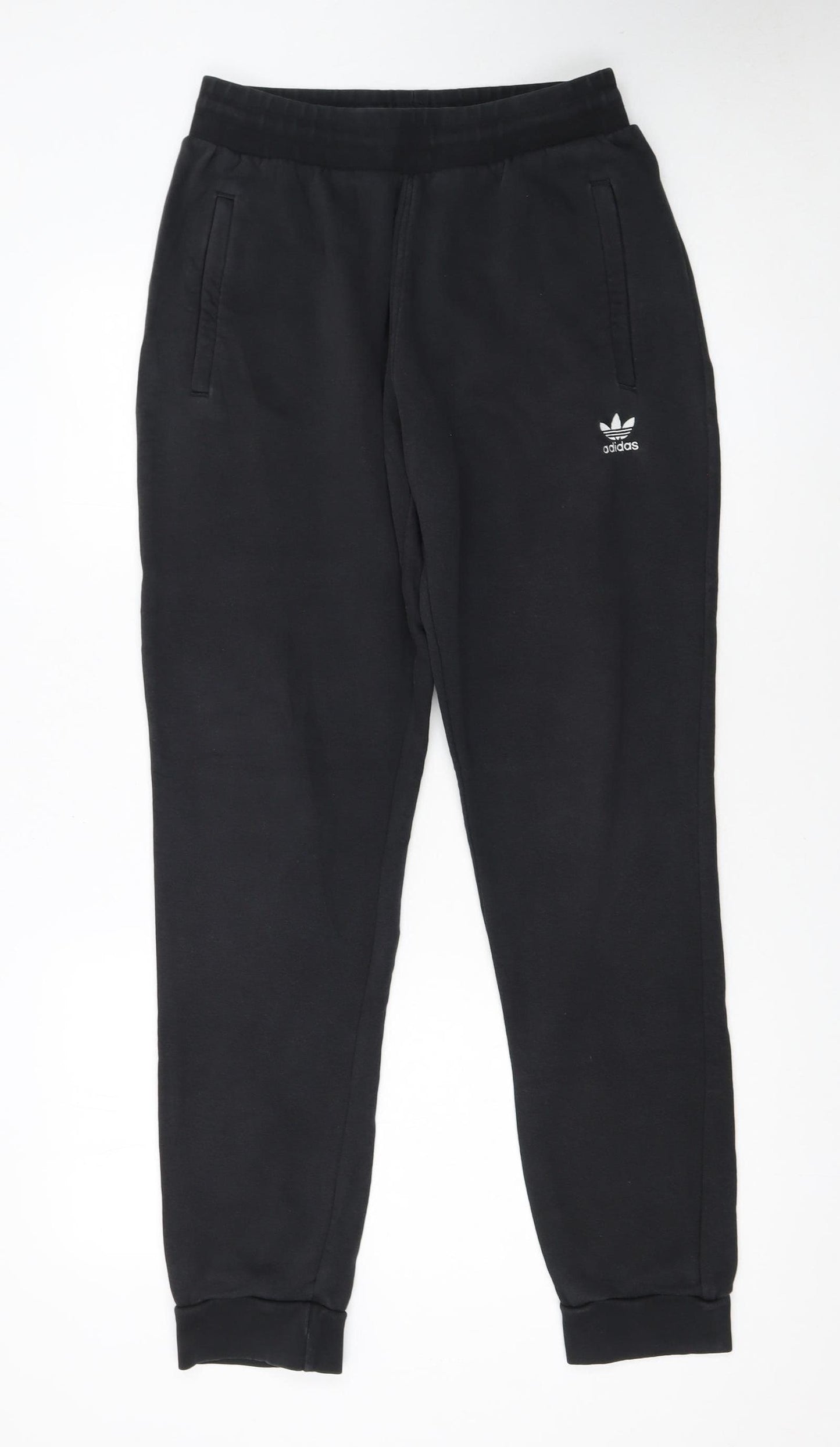 Adidas Men Black Jogger Sweatpants M Fleece Casual Tapered