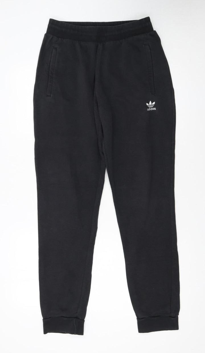 Adidas Men Black Jogger Sweatpants M Fleece Casual Tapered