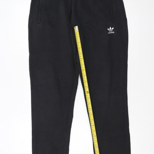 Adidas Men Black Jogger Sweatpants M Fleece Casual Tapered