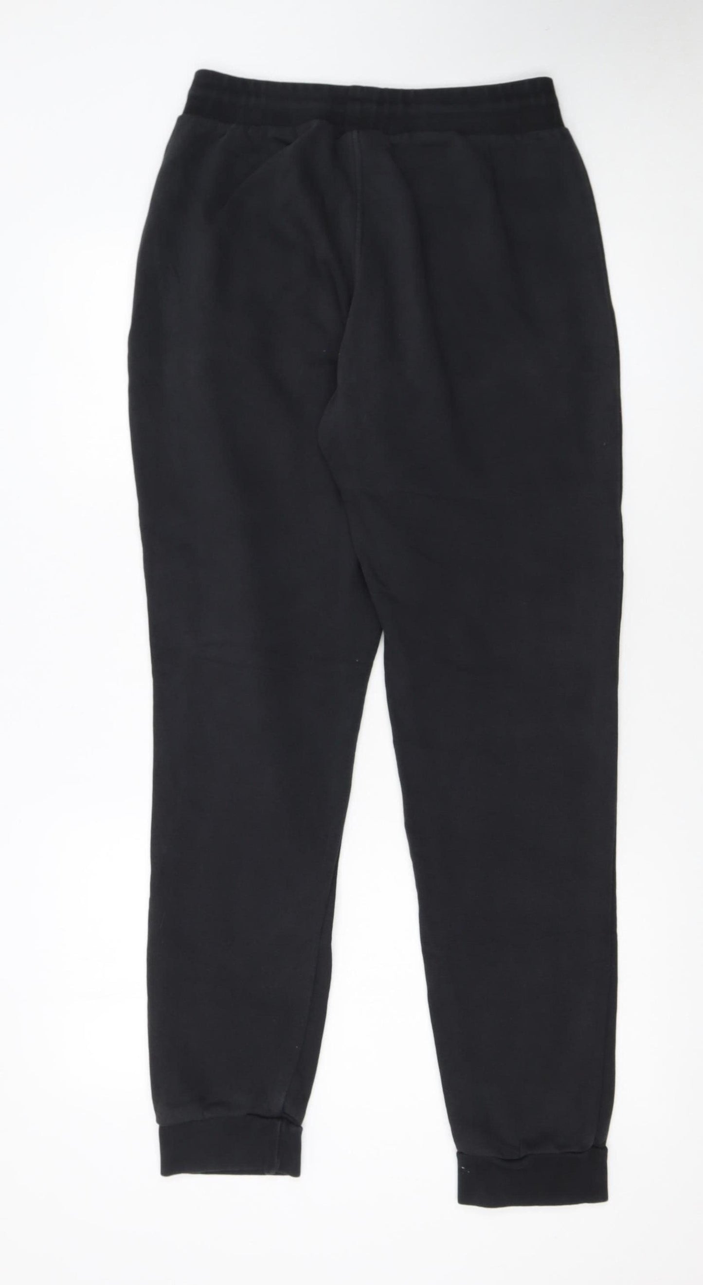 Adidas Men Black Jogger Sweatpants M Fleece Casual Tapered
