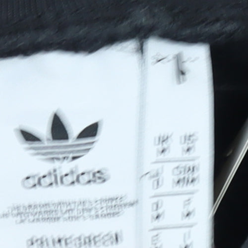 Adidas Men Black Jogger Sweatpants M Fleece Casual Tapered