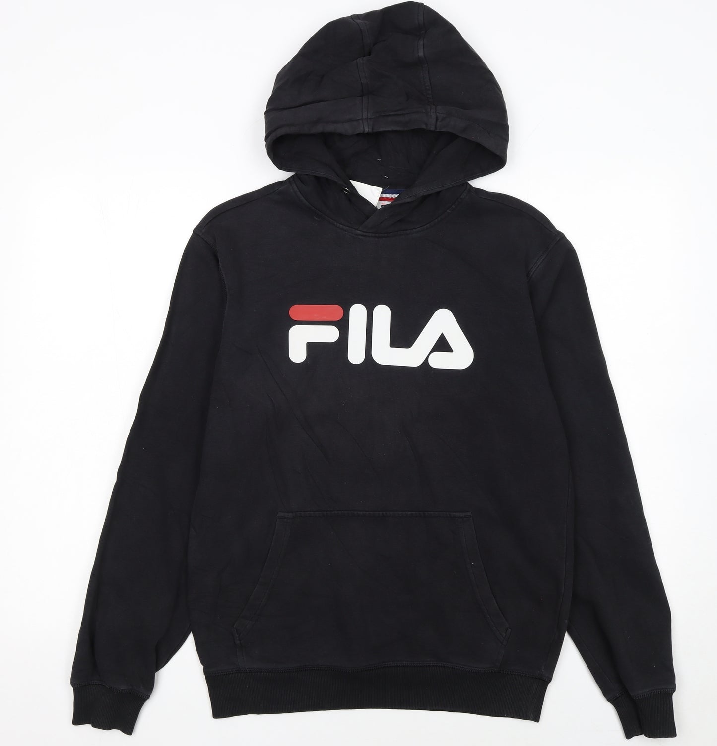 FILA Womens Black XS Pullover Hoodie With Logo Print