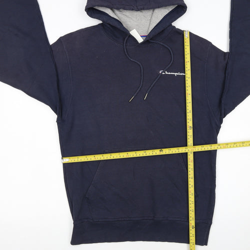 Champion Women's Navy Pullover Hoodie Size S Cotton Blend Logo