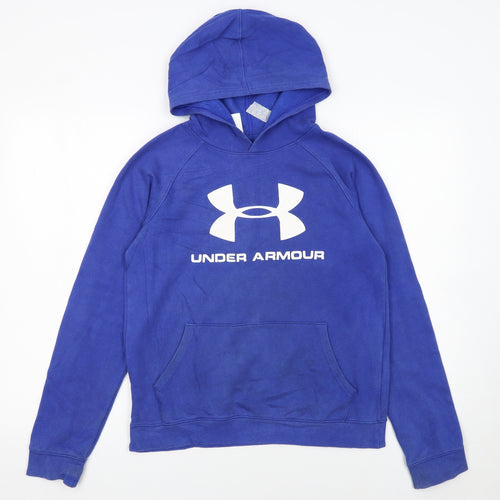 Under Armour Boys Blue XL Pullover Hoodie Fleece ColdGear Sportswear