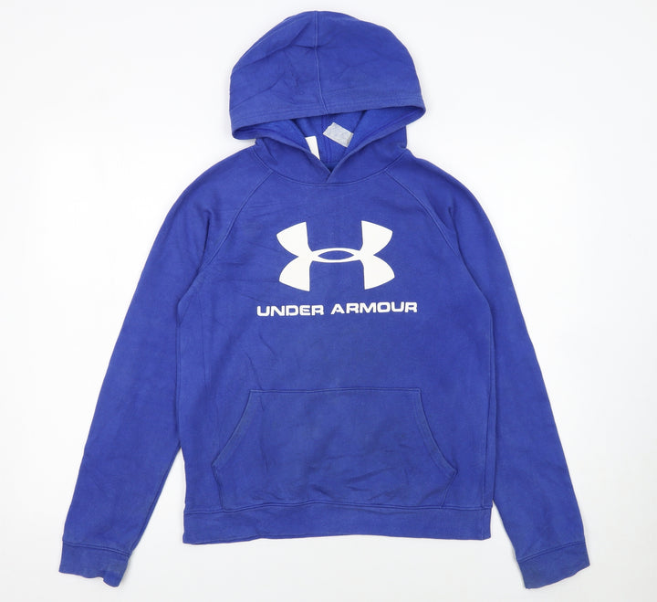 Under Armour Boys Blue XL Pullover Hoodie Fleece ColdGear Sportswear
