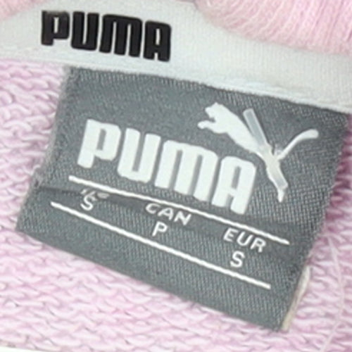 Puma Women's Pink Pullover Hoodie Small Cotton Blend