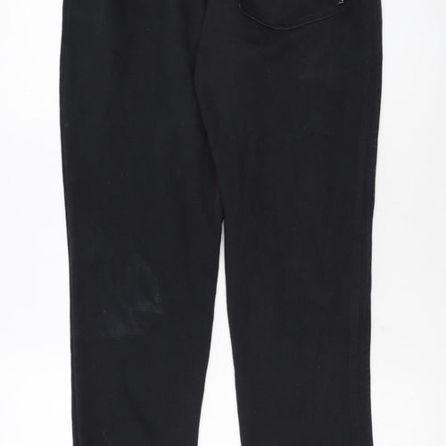 Adidas Womens Black Jogger Sweatpants S Tapered Fit Elastic Waist
