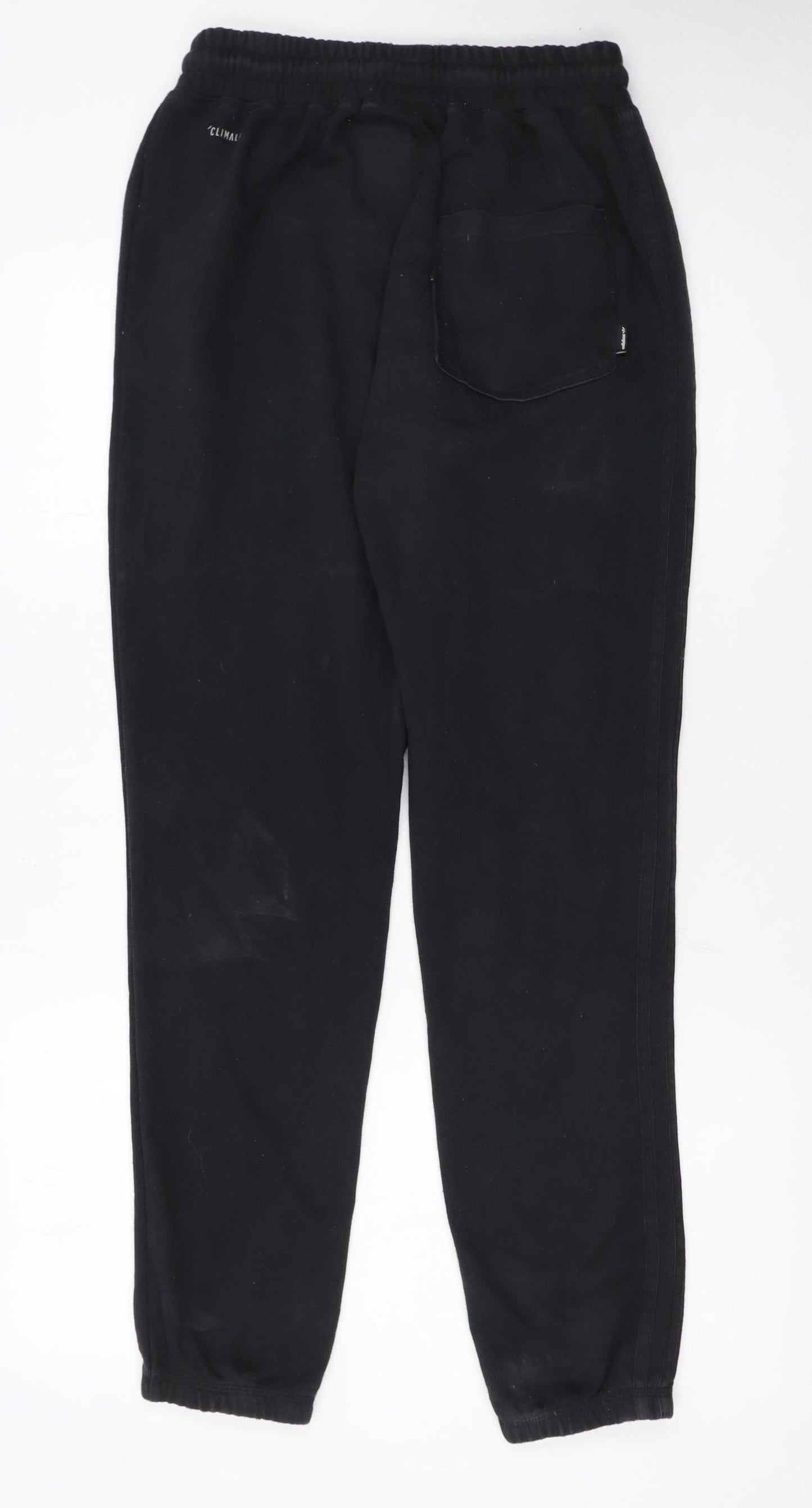 Adidas Womens Black Jogger Sweatpants S Tapered Fit Elastic Waist