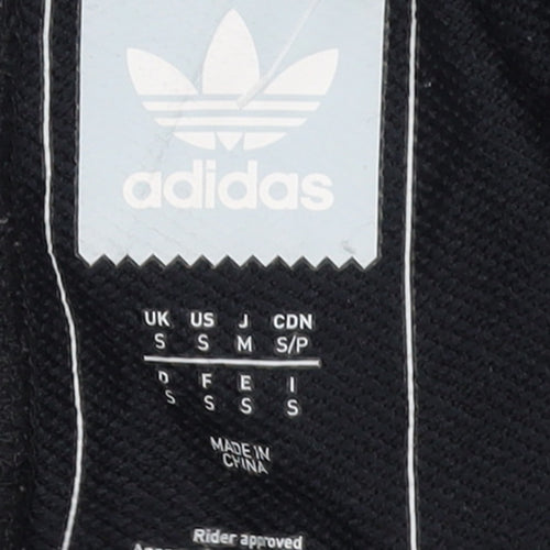 Adidas Womens Black Jogger Sweatpants S Tapered Fit Elastic Waist