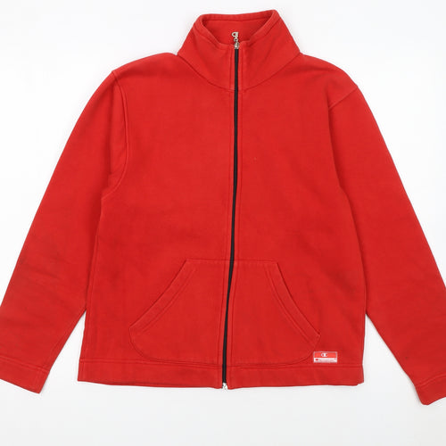 Champion Men's Red XL Track Jacket Full Zip Fleece Activewear