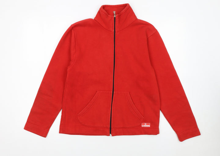Champion Men's Red XL Track Jacket Full Zip Fleece Activewear