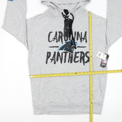 NFL Team Apparel Men's Grey Carolina Panthers Pullover Hoodie M