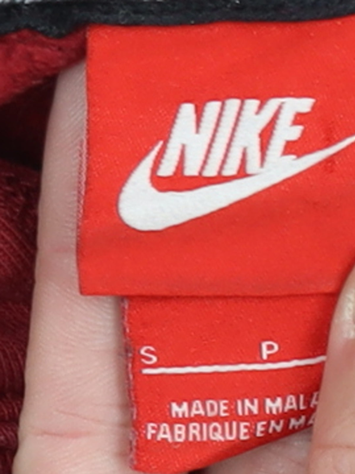 Nike Men's Red Pullover Hoodie S Graphic Print Cotton Blend