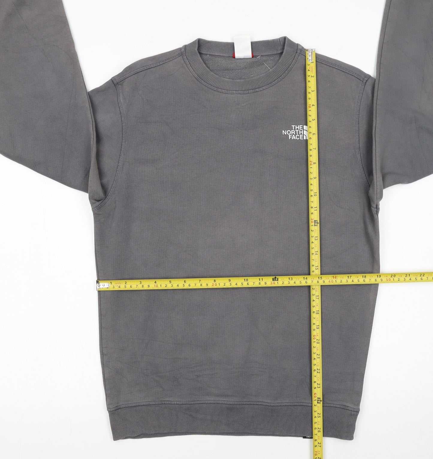 The North Face Men's Grey Crew Neck Pullover Sweatshirt S
