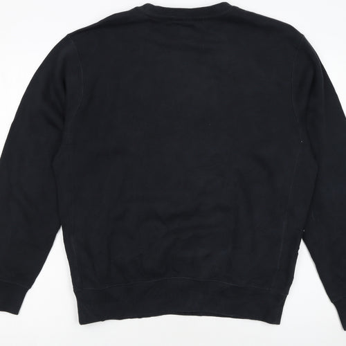 Nike Men Black Small Pullover Crew Neck Fleece Sweatshirt