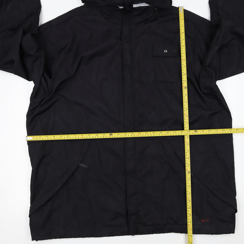 Nike Men's Black 2XL Windbreaker Hooded Active Jacket