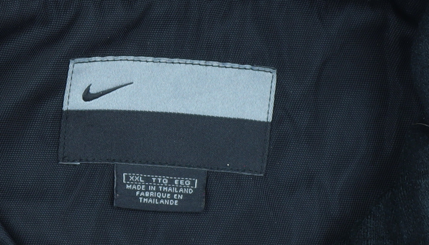 Nike Men's Black 2XL Windbreaker Hooded Active Jacket
